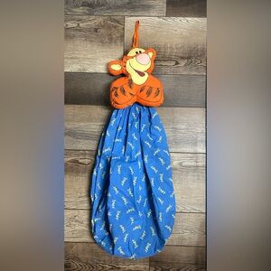 Vintage Tigger wall hanging diaper holder  baby room Winnie the Pooh nursery